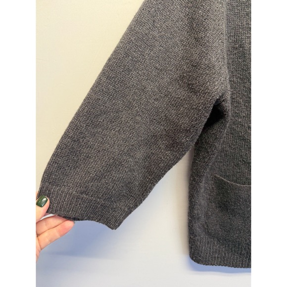 Cabi Charcoal Gray V Neck 3/4 Sleeve Button Front Cardigan Sweater Women's L - Picture 4 of 8